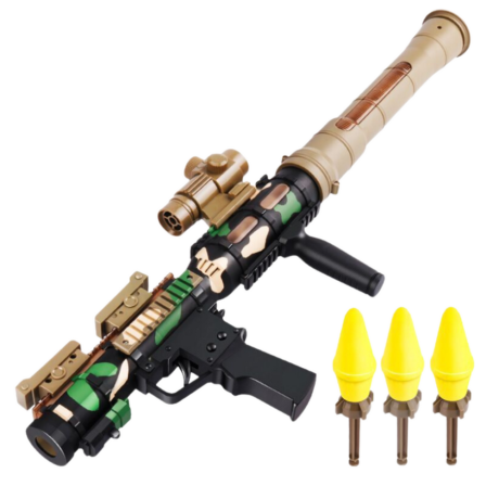 Przejdź do produktu Zestaw Wojskowy Militarny Bazooka RPG Hełm Tracza Piankowe Pociski