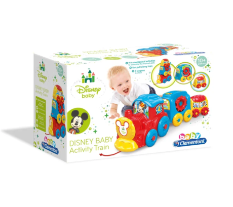 Przejdź do produktu Zestaw Pociąg Lokomotywa Wagoniki Myszka Miki Baby Disney Clementoni 17168