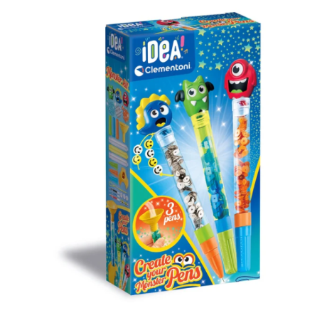 Przejdź do produktu Idea Art Zestaw Mini Fabryka Monster Długopisów Potwory Clementoni 18833