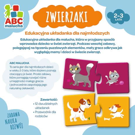 Przejdź do produktu Gra edukacyjna dla dzieci Zwierzaki ABC Malucha Trefl 01940