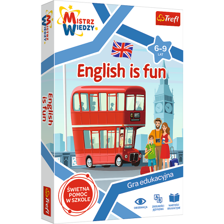 Przejdź do produktu Gra dla dzieci English is Fun Mistrz Wiedzy Trefl 01954