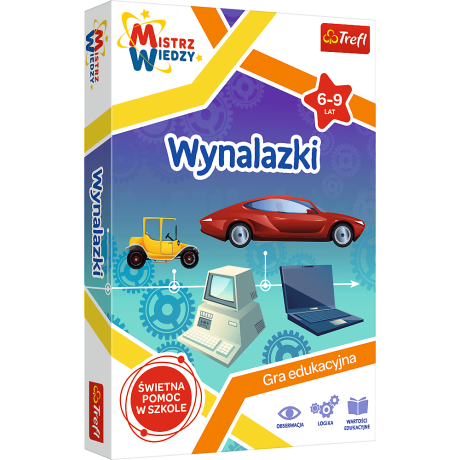 Przejdź do produktu Gra dla dzieci Wynalazki Mistrz Wiedzy Trefl 01958