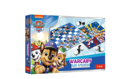Przejdź do produktu Gra planszowa Warcaby i Młynek Psi Patrol Trefl 02798