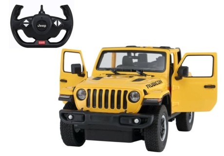 Przejdź do produktu Auto R/C Jeep Wrangler Rubicon 1:14 Rastar Żółty