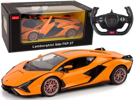 Przejdź do produktu Auto R/C Lamborghini Sian FKP 37 Rastar 1:14 Pomarańczowe Na Pilota