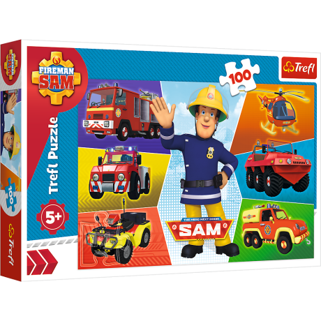 Przejdź do produktu Puzzle - 100 - Pojazdy Strażaka Sama - Trefl 16354