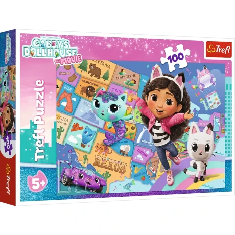 Przejdź do produktu Puzzle - 100 - Przyjaźń w kocim domku - Koci Domek Gabi - Trefl 16515