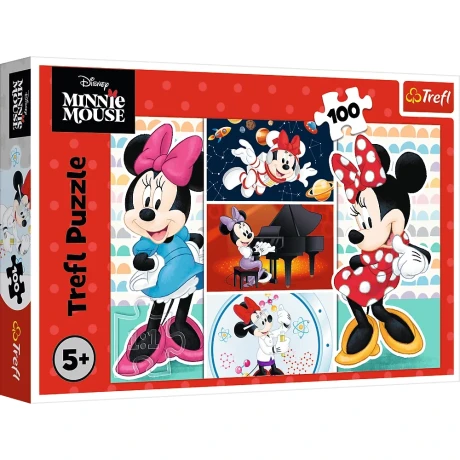 Przejdź do produktu Puzzle - 100 - Zabawna Minnie - Disney - Trefl 16517
