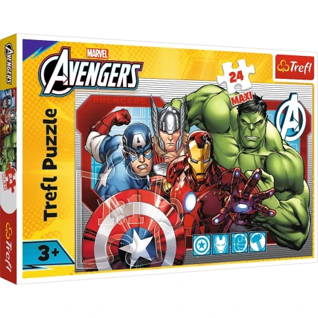 Przejdź do produktu Puzzle - 24 Maxi - Zawsze sprawiedliwi - Disney Marvel The Avengers - Trefl 14378