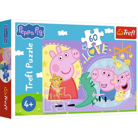 Przejdź do produktu Puzzle - 60 - Szczęśliwa świnka - Świnka Peppa - Trefl 17414