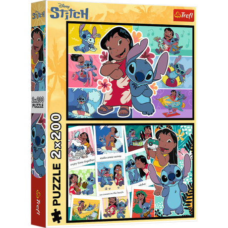 Przejdź do produktu Puzzle - 2x200 - Wesołe życie Stitcha - Disney Lilo and Stitch - Trefl 13334