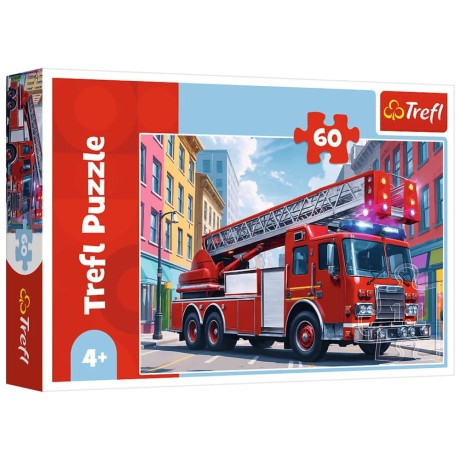 Przejdź do produktu Puzzle - 60 - Wóz strażacki - Trefl 17405