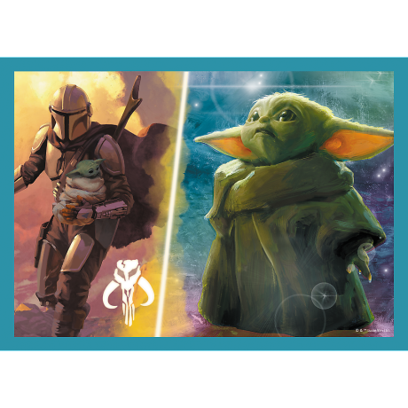 Przejdź do produktu Puzzle - 4w1 (35, 48, 54, 70) - Mandalorian - Star Wars - Trefl 34397