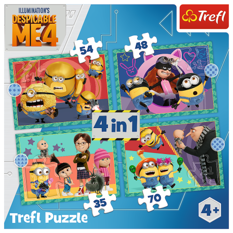 Przejdź do produktu Puzzle - 4w1 (35, 48, 54, 70) - Zwariowane Minionki - Trefl 34648