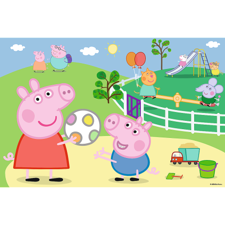 Przejdź do produktu Puzzle - 60 - Zabawy w gronie przyjaciół - Świnka Peppa - Trefl 17356