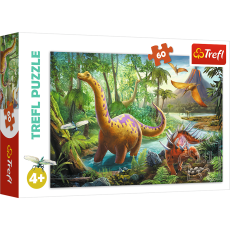 Przejdź do produktu Puzzle - 60 - Wędrówka dinozaurów - Trefl 17319