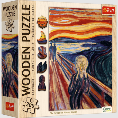 Przejdź do produktu Puzzle Drewniane - 200 - Krzyk - Trefl 20252