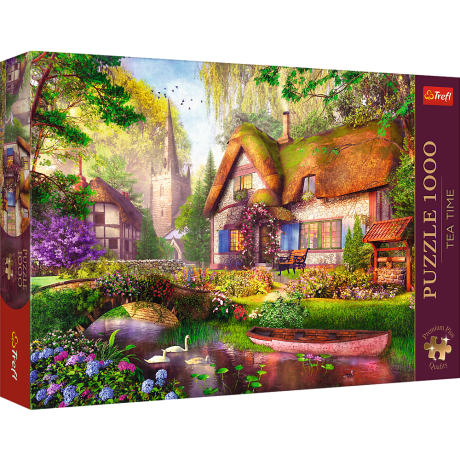 Przejdź do produktu Puzzle - 1000 Premium Plus - Tea Time: Urocza chatka w lesie - Trefl 10804