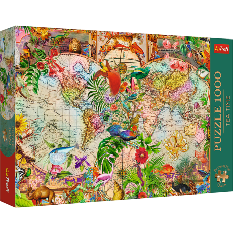 Przejdź do produktu Puzzle - 1000 Premium Plus - Tea Time: Antyczna mapa świata - Trefl 12077