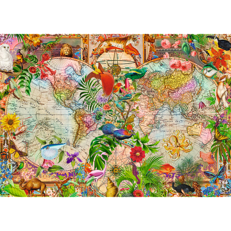 Przejdź do produktu Puzzle - 1000 Premium Plus - Tea Time: Antyczna mapa świata - Trefl 12077