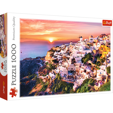 Przejdź do produktu Puzzle - 1000 - Zachód słońca nad Santorini - Trefl 10435