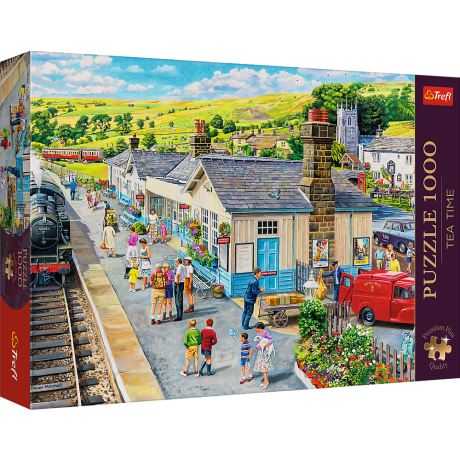 Przejdź do produktu Puzzle - 1000 Premium Plus - Tea Time: Dworzec kolejowy - Trefl 10810