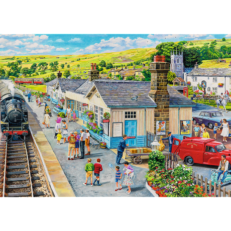 Przejdź do produktu Puzzle - 1000 Premium Plus - Tea Time: Dworzec kolejowy - Trefl 10810