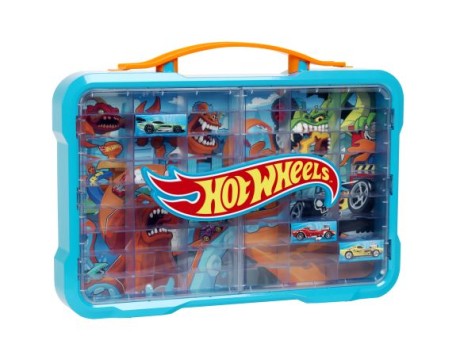 Przejdź do produktu Klein 2408 Walizka Kolekcjonerska Hot Wheels z Podświetlanym Logo - Miejsce na 54 Samochodziki