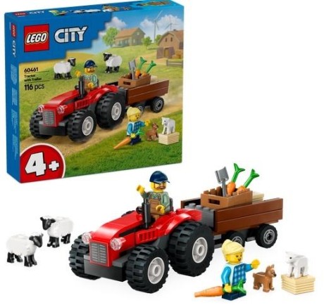 Przejdź do produktu LEGO(R) CITY 60461 Zestaw Czerwony traktor z przyczepą i owcami