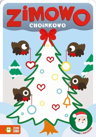 Przejdź do produktu Zimowo choinkowo. Kolorowanki z naklejkami