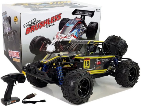 Przejdź do produktu Auto Terenowe Buggy Zdalnie Sterowane 1:18 Żółty ENOZE 9303E 45 km/h