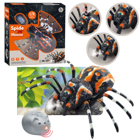 Przejdź do produktu Zdalnie Sterowany Pająk Tarantula Podczerwień Czarny R/C ST