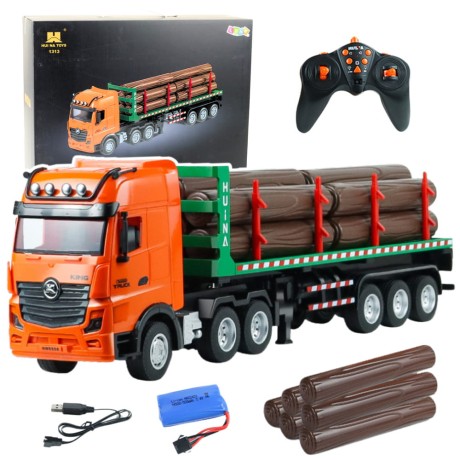 Przejdź do produktu Ciężarówka Transporter Drewna Zdalnie Sterowany RC Huina 1:18