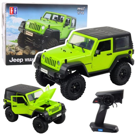 Przejdź do produktu Auto Terenowe Zdalnie Sterowane RC Jeep Wrangler Rock Crawler Zielony 1:14