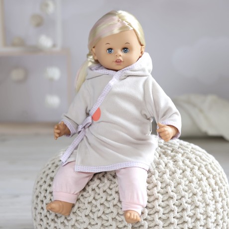 Przejdź do produktu Szlafrok dla lalki 45 cm, zabawa w przebieranie lalek, ubranka, Skrallan