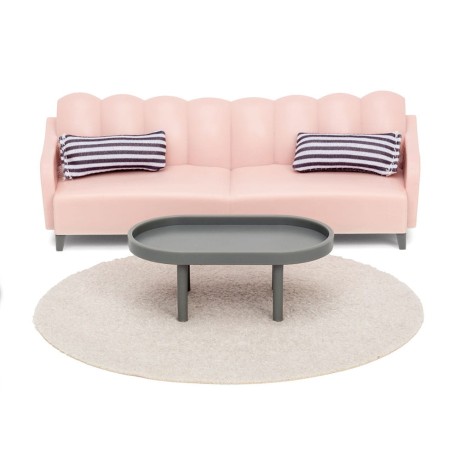 Przejdź do produktu Zestaw mebli do salonu do domku dla lalek basic, zabawka dla dzieci, Lundby
