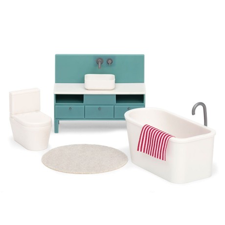 Przejdź do produktu Zestaw mebli do łazienki do domku dla lalek basic, meble łazienkowe, Lundby