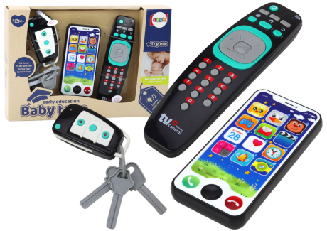 Przejdź do produktu Zestaw Zabawek Dla Malucha Pilot Kluczyki Telefon Światła Dźwięki
