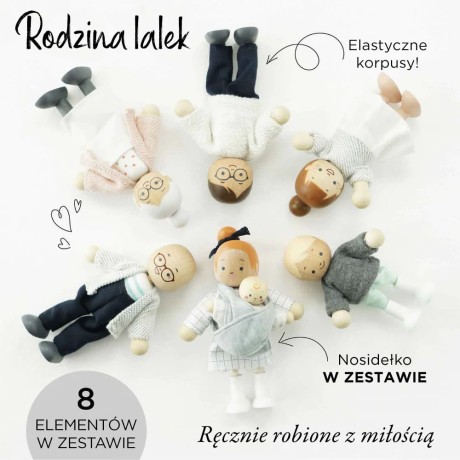 Przejdź do produktu Rodzina lalek, zabawka dla dzieci, lalki do domku dla lalek Le Toy Van