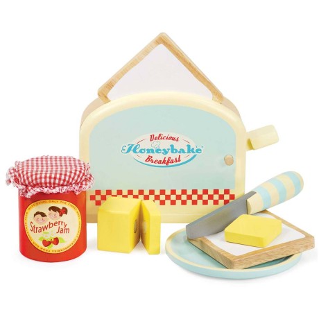Przejdź do produktu Drewniany toster zestaw, zabawka dla dzieci, akcesoria kuchenne, Le Toy Van