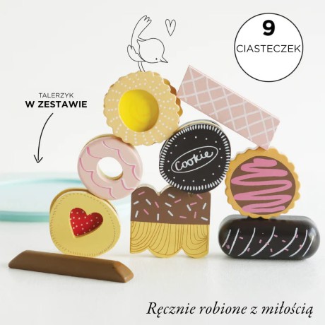 Przejdź do produktu Drewniane ciasteczka zestaw, zabawka dzieci, gotowanie cukiernia Le Toy Van