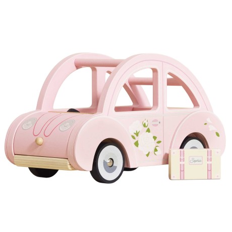 Przejdź do produktu Drewniany różowy samochód retro Sophie, zabawka dla dzieci, auto Le Toy Van