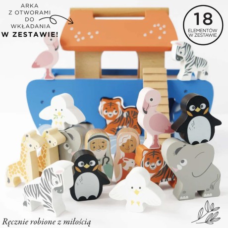 Przejdź do produktu Arka Noego, sorter kształtów, figurki, statek zwierzątka zabawka Le Toy Van