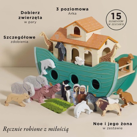 Przejdź do produktu Wielka Arka Noego, zabawka dla dzieci, figurki statek zwierzątka Le Toy Van