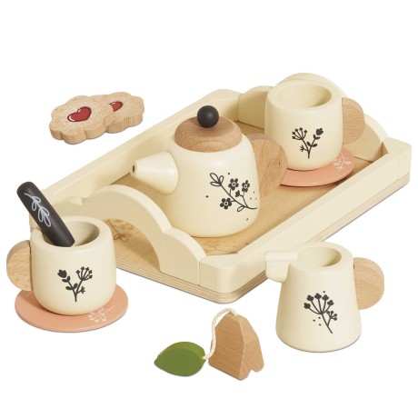 Przejdź do produktu Drewniany zestaw do herbaty akcesoria kuchenne zabawka gotowanie Le Toy Van
