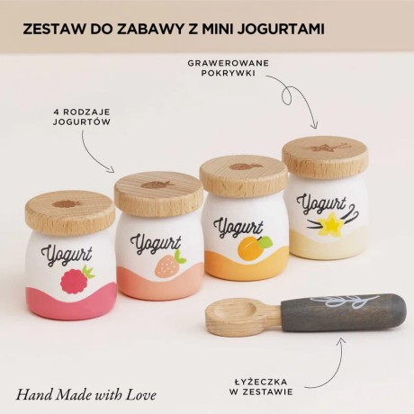Przejdź do produktu Drewniane jedzenie jogurty do zabawy akcesoria kuchenne, zabawka Le Toy Van