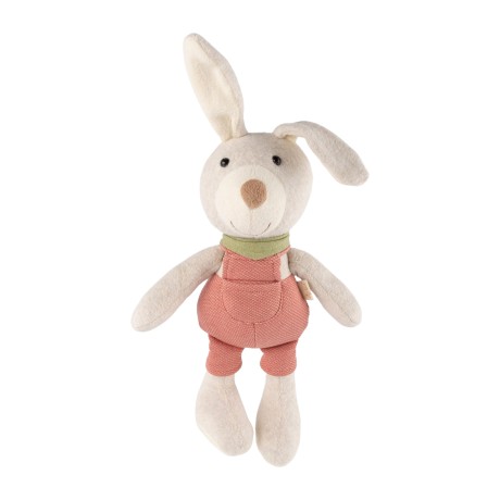 Przejdź do produktu Pierwsza przytulanka Króliczek w ogrodniczkach czerwony 30cm dzieci sigikid