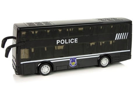 Przejdź do produktu Autobus Policyjny Dwupiętrowy Czarny z Napędem Frykcyjnym