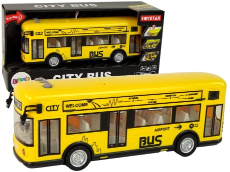 Przejdź do produktu Autobus Miejski Żółty Z Napędem Frykcyjnym 1:18