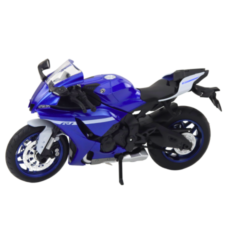 Przejdź do produktu Motocykl Sportowy Metalowy Światła Dźwięki Granatowy R1 1:12